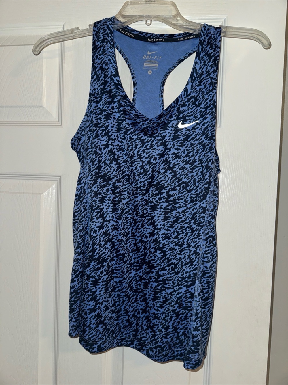 Nike Blue Black Dri-FIT Racerback Tank Top